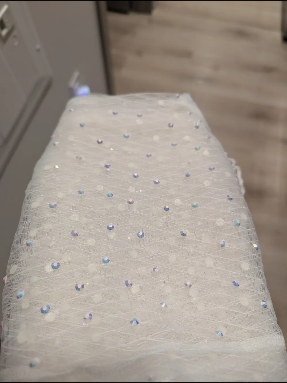 Jeweled Sheer Flare Pants